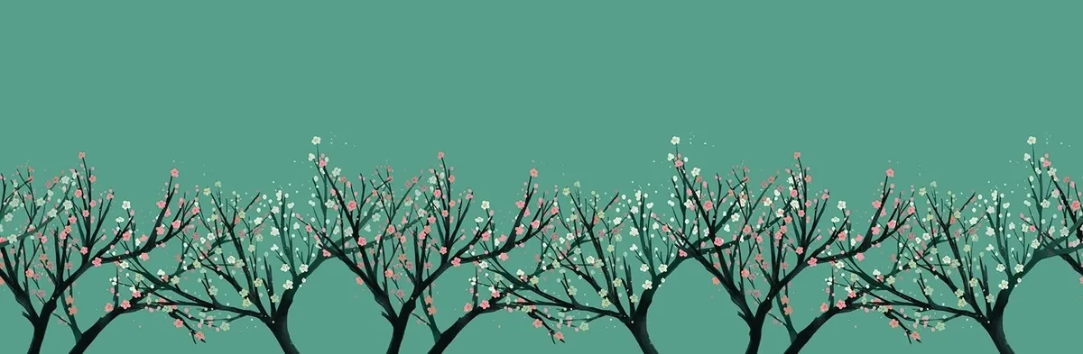 cherry tree pattern by Maya Kern